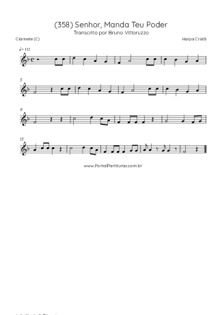 42987 Partitura - (358) Senhor Manda Teu Poder - Clarinete (C)