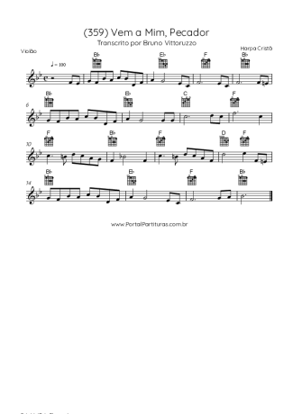 43007 Partitura - (359) Vem A Mim Pecador - Violão