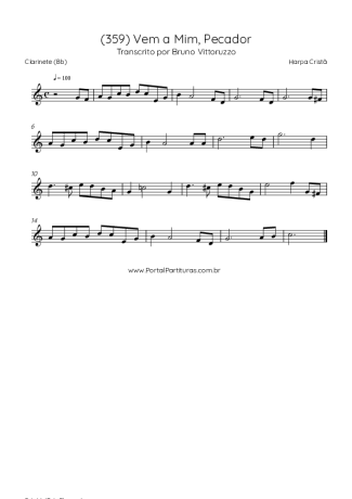 42998 Partitura - (359) Vem A Mim Pecador - Clarinete (Bb)