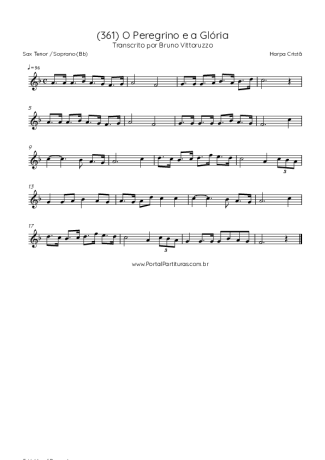 43026 Partitura - (361) O Peregrino E A Glória - Saxofone Tenor Soprano (Bb)