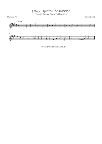 43095 Partitura - (367) Espírito Consolador - Clarinete (C)