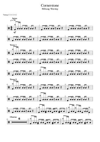 42332 Partitura - Cornerstone - Bateria