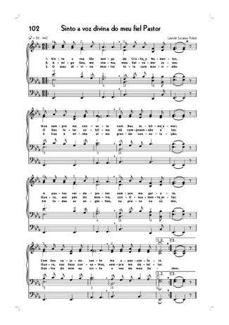18745 Partitura - (102) Sinto A Voz Divina Do Meu Fiel Pastor - Órgão