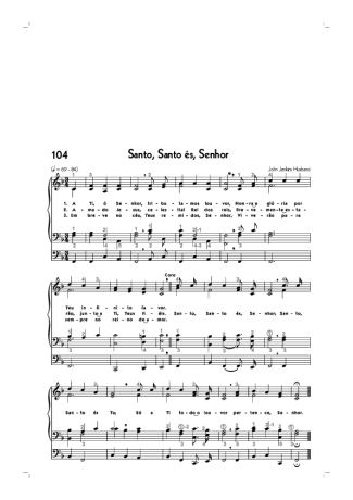 18747 Partitura - (104) Santo Santo És Senhor - Órgão