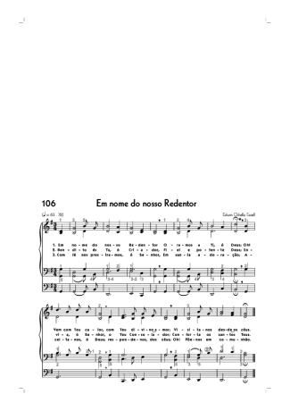 18749 Partitura - (106) Em Nome Do Nosso Redentor - Órgão