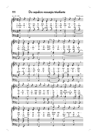 18754 Partitura - (111) Do Sepulcro Ressurgiu Triunfante - Órgão