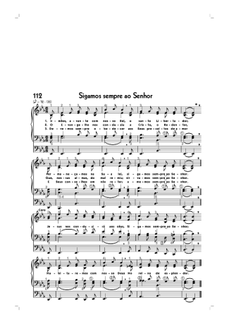 18755 Partitura - (112) Sigamos Sempre Ao Senhor - Órgão