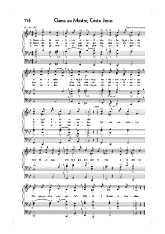 18757 Partitura - (114) Clama Ao Mestre Cristo Jesus - Órgão