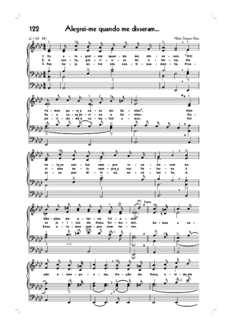 18765 Partitura - (122) Alegrei Me Quando Me Disseram... - Órgão