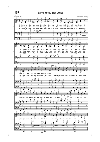18772 Partitura - (129) Salvo Estou Por Jesus - Órgão
