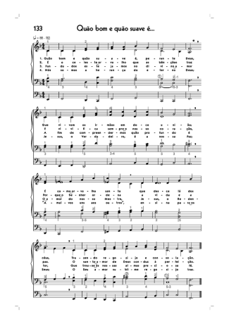 18776 Partitura - (133) Quão Bom E Quão Suave É - Órgão