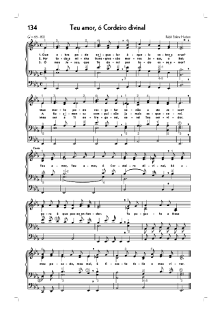 18777 Partitura - (134) Teu Amor Ó Cordeiro Divinal - Órgão