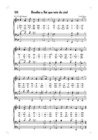 18778 Partitura - (135) Bendito O Rei Que Veio Do Céu - Órgão