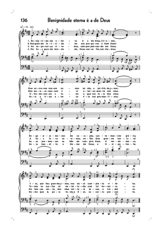 18779 Partitura - (136) Benignidade Eterna É A De Deus - Órgão