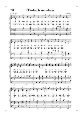 18782 Partitura - (139) Ó Senhor Tu Me Conheces - Órgão