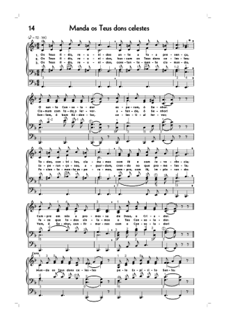 18596 Partitura - (14) Manda Os Teus Dons Celestes - Órgão