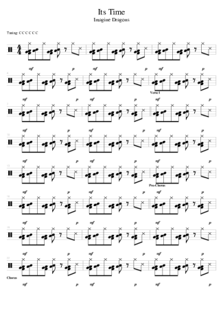 38969 Partitura - It´s Time Official - Bateria
