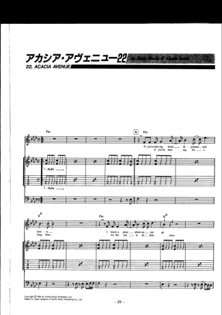 18620 Partitura - 22 Acacia Avenue - Guitarra