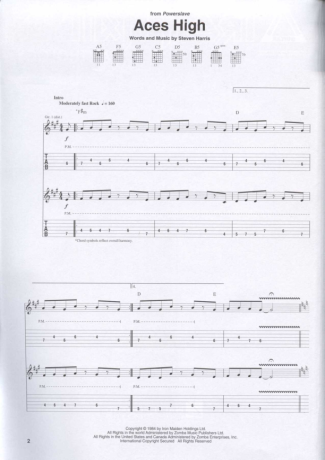 20825 Partitura - Aces High - Guitarra