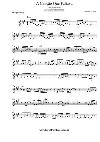 3500 Partitura -  A Canção Que Faltava - Trompete