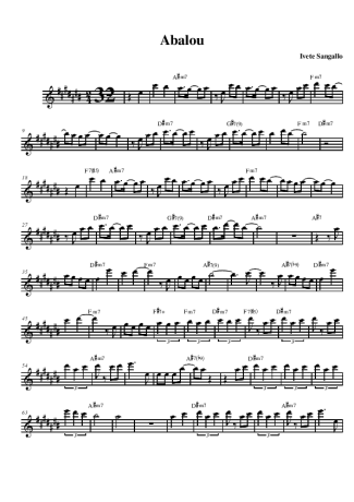 1044 Partitura - Abalou - Saxofone Alto (Eb)
