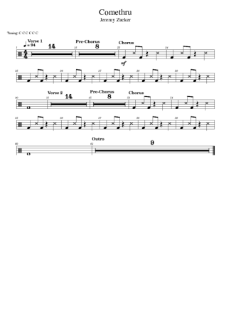 43970 Partitura - Comethru - Bateria