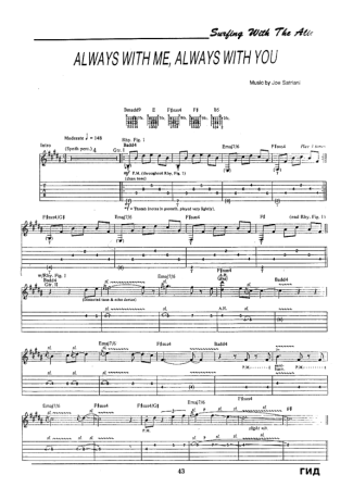 15252 Partitura - Always With Me Always With You - Guitarra
