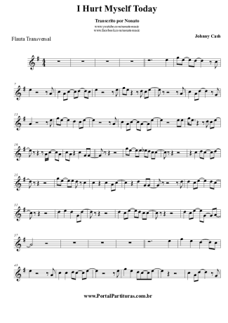 3246 Partitura -  I Hurt Myself Today - Flauta Transversal