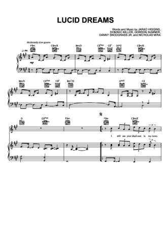 30150 Partitura - Lucid Dreams - Piano