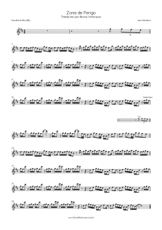 35416 Partitura - Zona De Perigo - Saxofone Alto (Eb)