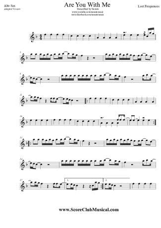 5110 Partitura - Are You With Me - Saxofone Alto (Eb)