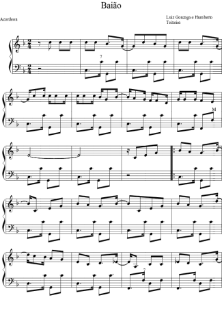 1899 Partitura - Baião - Acordeon