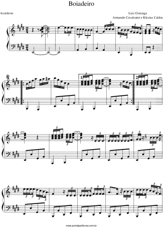 1364 Partitura - Boiadeiro - Acordeon