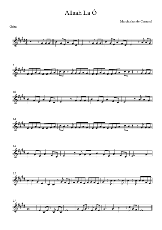 16228 Partitura - Allaah La Ô - Gaita