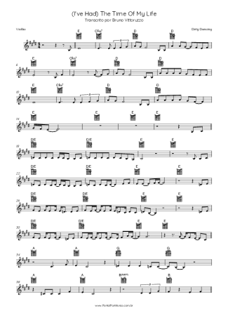33952 Partitura - (I´ve Had) The Time Of My Life - Violão
