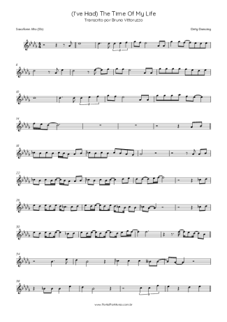 33948 Partitura - (I´ve Had) The Time Of My Life - Saxofone Alto (Eb)