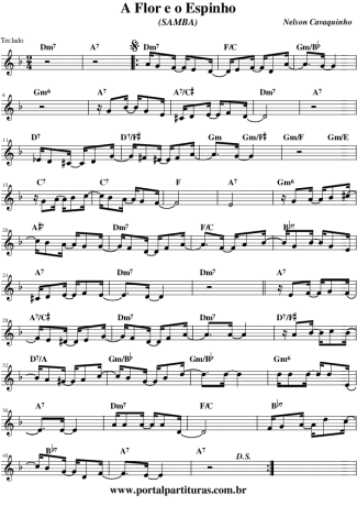 1362 Partitura - A Flor e o Espinho - Cavaco