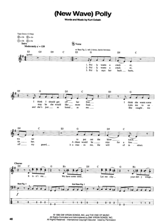 19221 Partitura - (New Wave) Polly - Contra Baixo