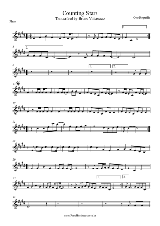 7435 Partitura - Counting Stars - Flauta Transversal