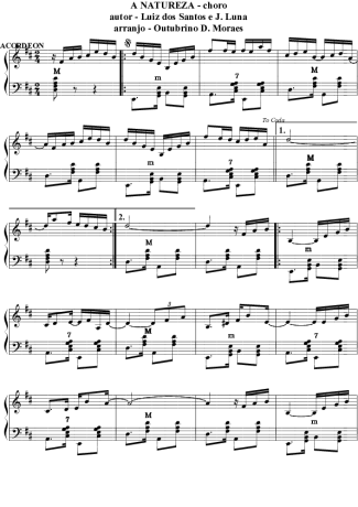 12 Partitura - A Natureza  - Acordeon