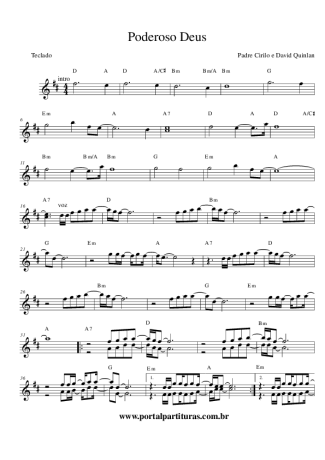 1271 Partitura - Poderoso Deus - Teclado