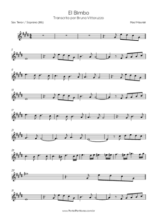 41157 Partitura - El Bimbo - Saxofone Tenor Soprano (Bb)