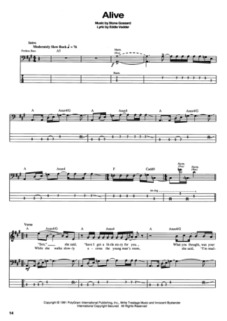 23456 Partitura - Alive - Contra Baixo