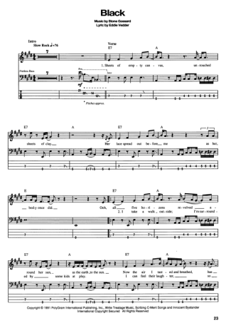 23457 Partitura - Black - Contra Baixo