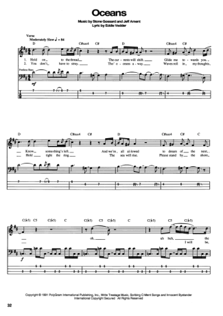 23462 Partitura - Oceans - Contra Baixo