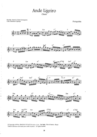16908 Partitura - Ande Ligeiro - Bandolim