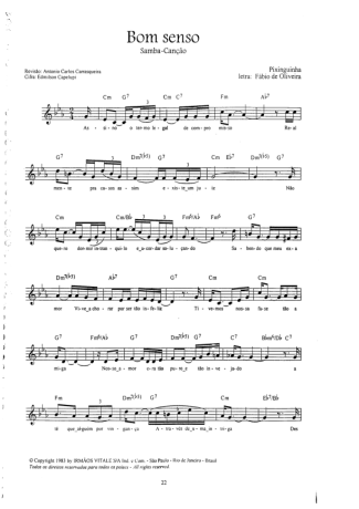 16911 Partitura - Bom Senso - Bandolim