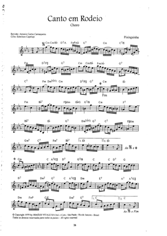 16770 Partitura - Canto Em Rodeio - Cavaco