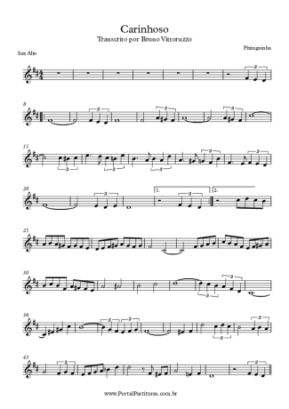 8055 Partitura - Carinhoso - Saxofone Alto (Eb)