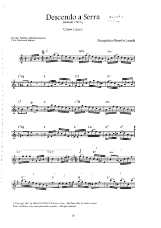 16921 Partitura - Descendo A Serra - Bandolim